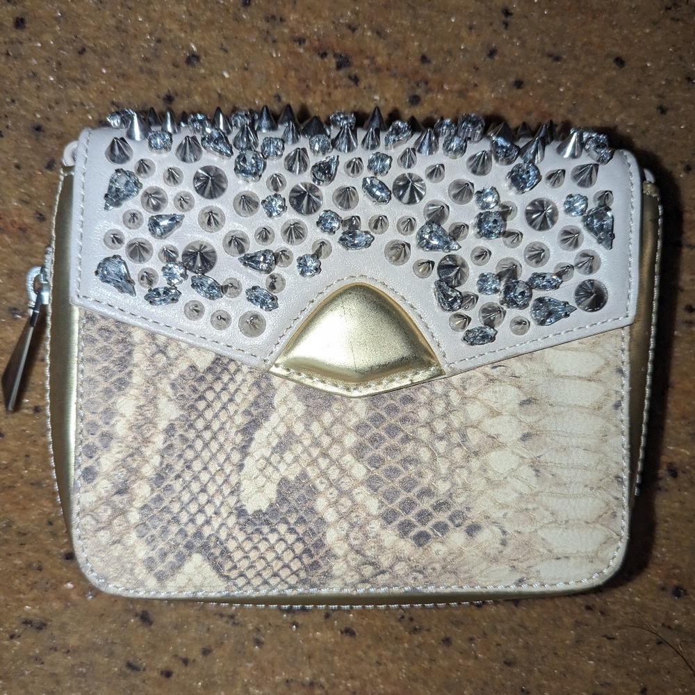 RARE Sam Edelman Spiked Leather Clutch NWOT
